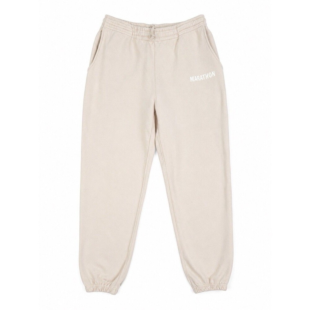 Marathon Clothing Cream Fleece Jogger Sweatpants Nipsey Hussle Size Large